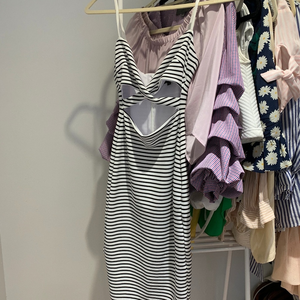 Nookie striped midi dress size 6 (AUS)